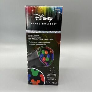 Disney Magic Holiday Mickey‎ Mouse Fantastic Flurry LED Projection Spotlight NEW